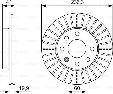 BOSCH 0 986 479 S98 - Тормозной диск unicars.by