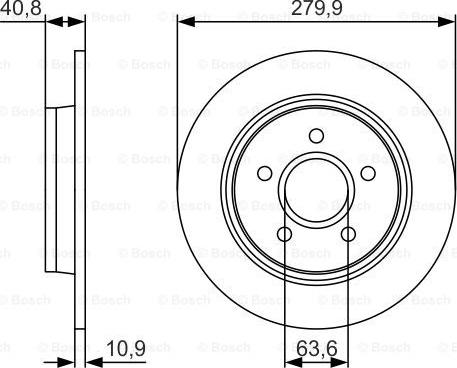 BOSCH 0 986 479 S49 - Тормозной диск unicars.by