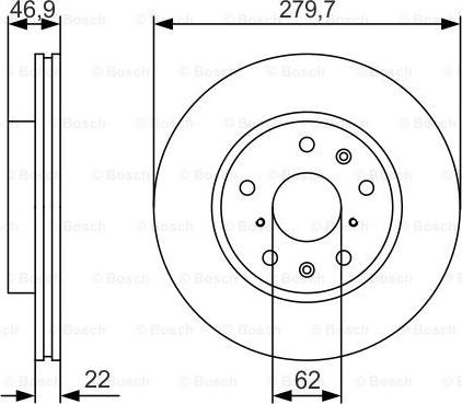 BOSCH 0 986 479 S58 - Тормозной диск unicars.by