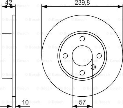 BOSCH 0 986 479 S52 - Тормозной диск unicars.by