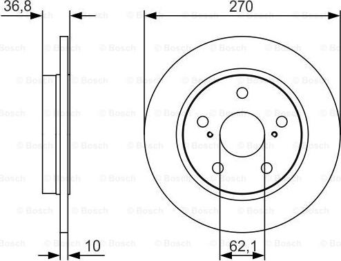 BOSCH 0 986 479 S64 - Тормозной диск unicars.by