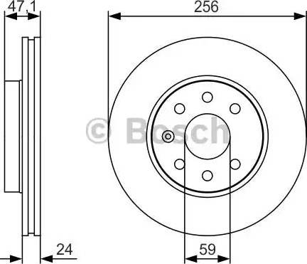 BOSCH 0 986 479 S65 - Тормозной диск unicars.by