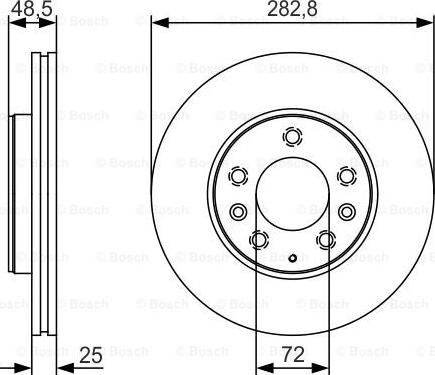 BOSCH 0 986 479 S60 - Тормозной диск unicars.by