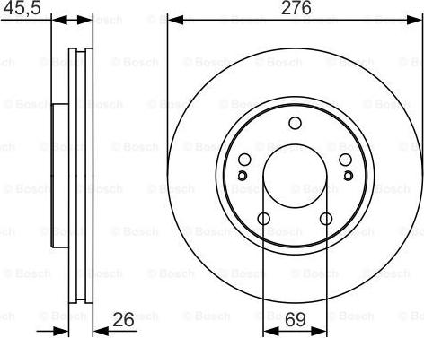 BOSCH 0 986 479 S00 - Тормозной диск unicars.by