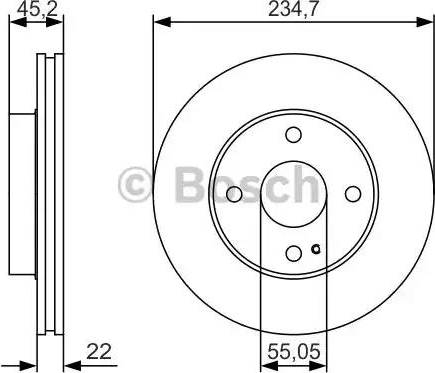 BOSCH 0 986 479 S11 - Тормозной диск unicars.by