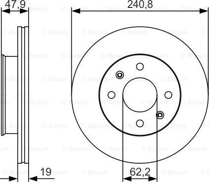 BOSCH 0 986 479 S18 - Тормозной диск unicars.by