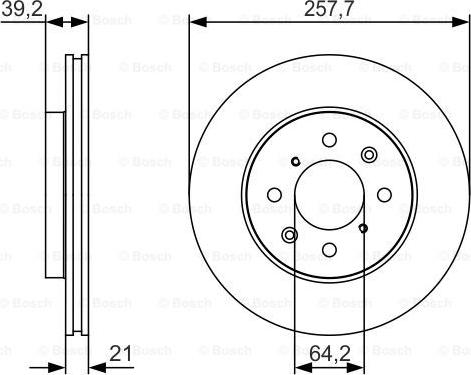 BOSCH 0 986 479 S26 - Тормозной диск unicars.by