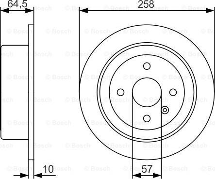 BOSCH 0 986 479 S75 - Тормозной диск unicars.by