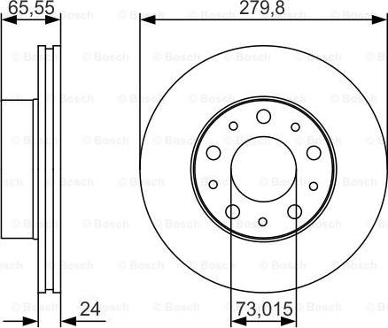 BOSCH 0 986 479 S70 - Тормозной диск unicars.by