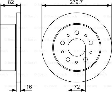 BOSCH 0 986 479 S73 - Тормозной диск unicars.by