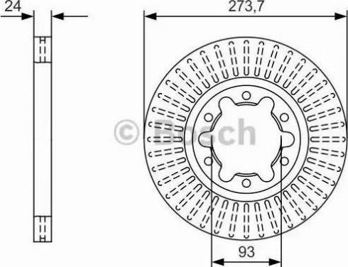 BOSCH 0 986 479 T95 - Тормозной диск unicars.by