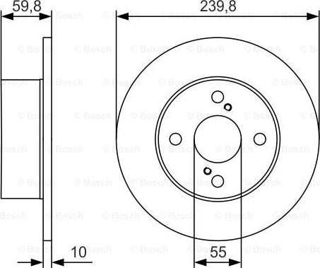 BOSCH 0 986 479 T96 - Тормозной диск unicars.by