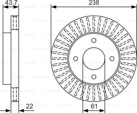 BOSCH 0 986 479 T42 - Тормозной диск unicars.by