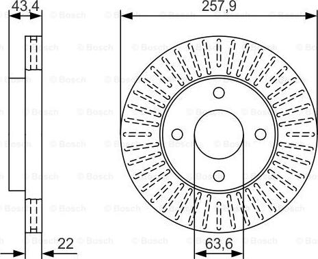 BOSCH 0 986 479 T66 - Тормозной диск unicars.by