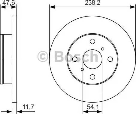 BOSCH 0 986 479 T68 - Тормозной диск unicars.by