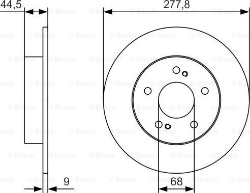 BOSCH 0 986 479 T86 - Тормозной диск unicars.by