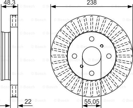 BOSCH 0 986 479 T82 - Тормозной диск unicars.by