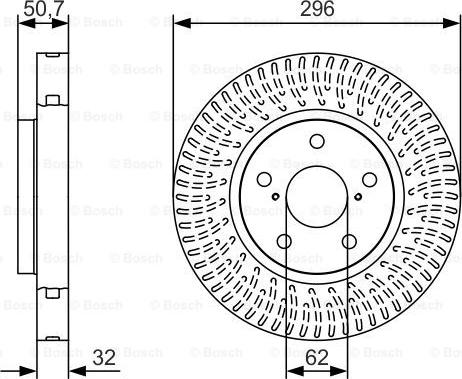 BOSCH 0 986 479 T37 - Тормозной диск unicars.by