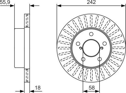 BOSCH 0 986 479 U69 - Тормозной диск unicars.by