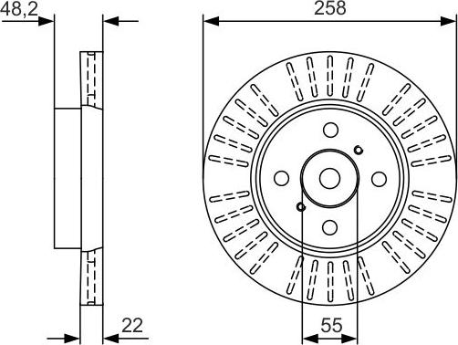 BOSCH 0 986 479 U66 - Тормозной диск unicars.by