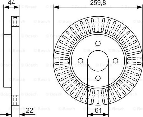 BOSCH 0 986 479 U02 - Тормозной диск unicars.by