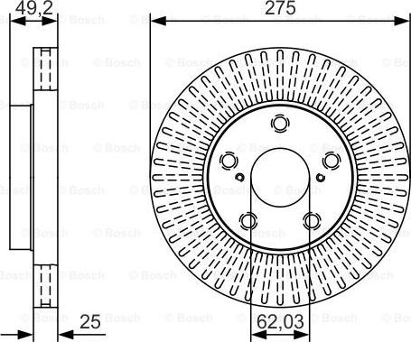 BOSCH 0 986 479 U19 - Тормозной диск unicars.by