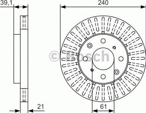 BOSCH 0 986 479 U15 - Тормозной диск unicars.by