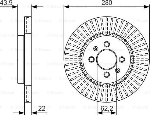 BOSCH 0 986 479 U89 - Тормозной диск unicars.by