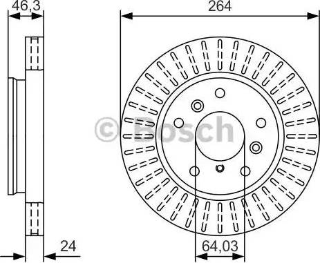 BOSCH 0 986 479 U26 - Тормозной диск unicars.by