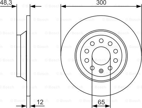 BOSCH 0 986 479 V01 - Тормозной диск unicars.by