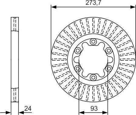 BOSCH 0 986 479 V36 - Тормозной диск unicars.by