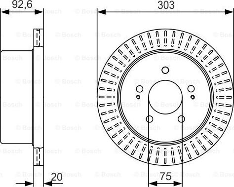 BOSCH 0 986 479 V26 - Тормозной диск unicars.by