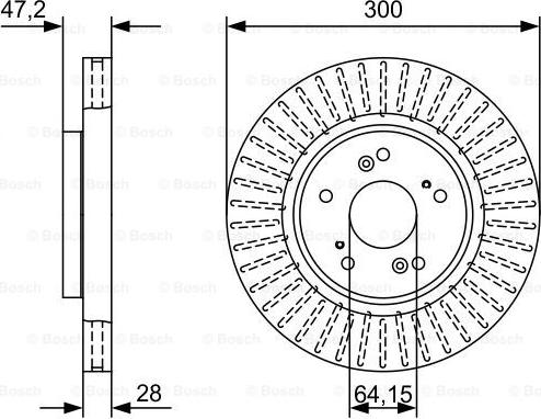 BOSCH 0 986 479 W48 - Тормозной диск unicars.by