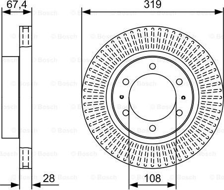 BOSCH 0 986 479 W47 - Тормозной диск unicars.by