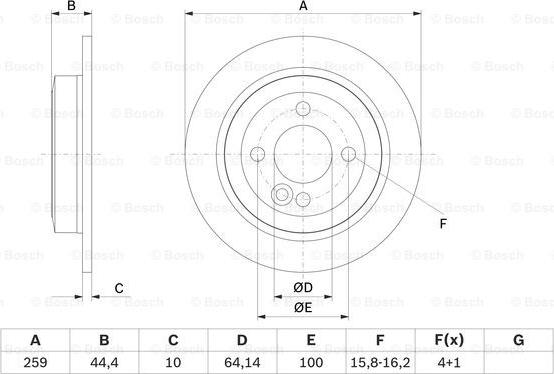 BOSCH 0 986 479 W58 - Тормозной диск unicars.by