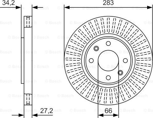 BOSCH 0 986 479 W69 - Тормозной диск unicars.by