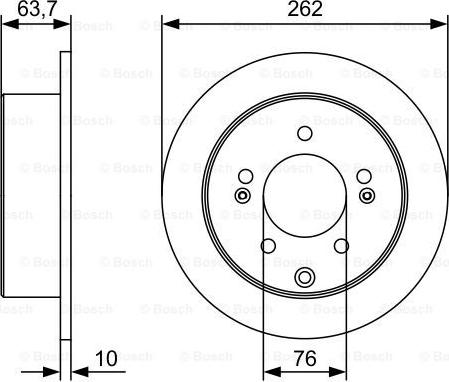 BOSCH 0 986 479 W12 - Тормозной диск unicars.by