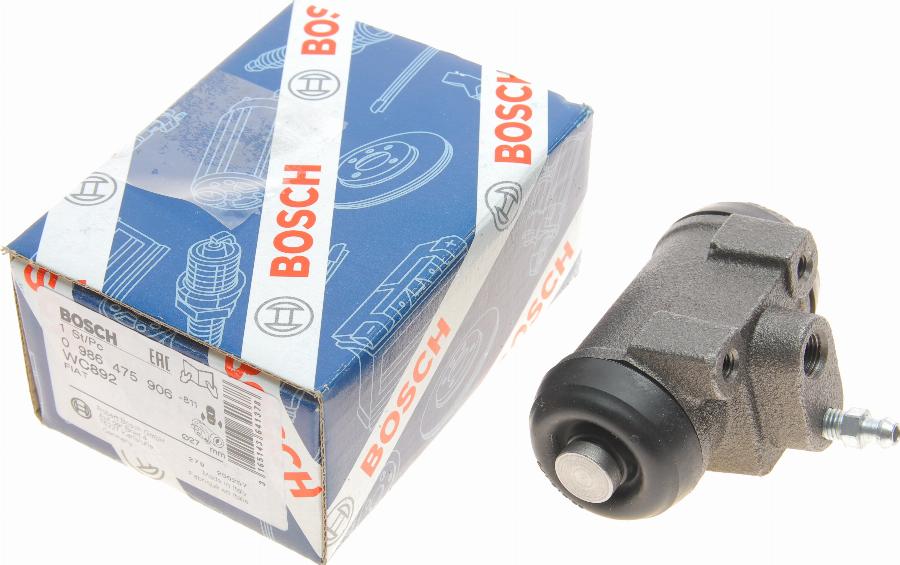 BOSCH 0 986 475 906 - Колесный тормозной цилиндр unicars.by