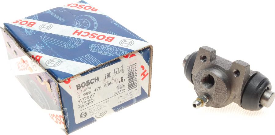 BOSCH 0 986 475 836 - Колесный тормозной цилиндр unicars.by