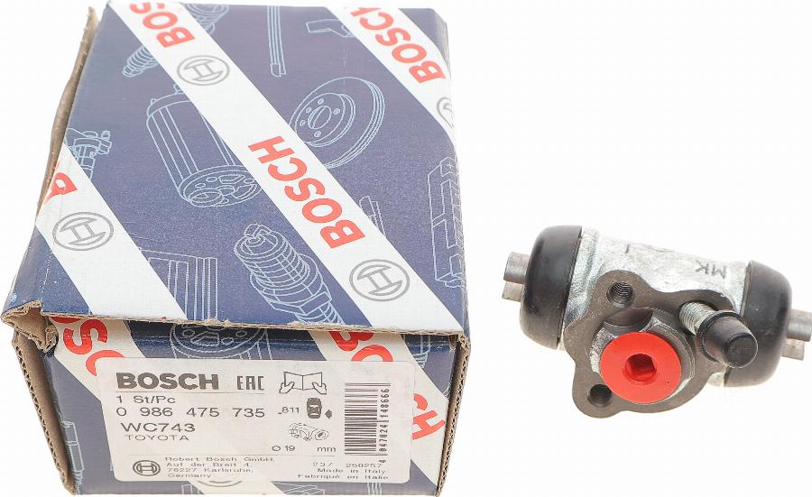 BOSCH 0 986 475 735 - Колесный тормозной цилиндр unicars.by