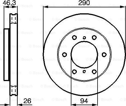 BOSCH 0 986 478 990 - Тормозной диск unicars.by