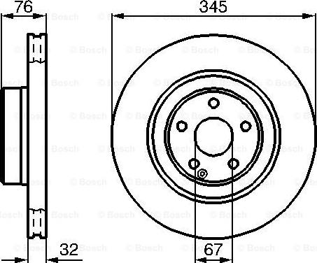 BOSCH 0 986 478 964 - Тормозной диск unicars.by