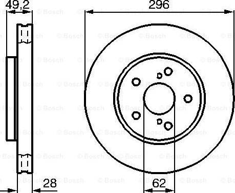 BOSCH 0 986 478 968 - Тормозной диск unicars.by