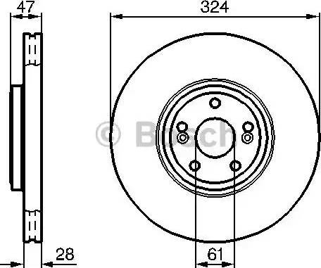 BOSCH 0 986 478 972 - Тормозной диск unicars.by