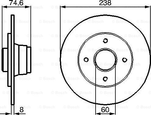 BOSCH 0 986 478 442 - Тормозной диск unicars.by