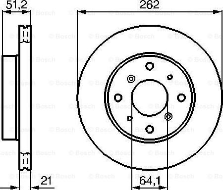 BOSCH 0 986 478 447 - Тормозной диск unicars.by