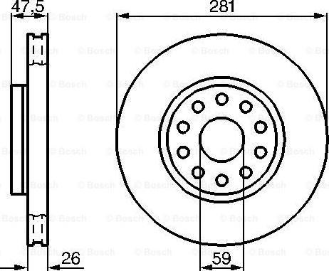 BOSCH 0 986 478 460 - Тормозной диск unicars.by