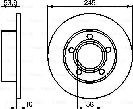 BOSCH 0 986 478 461 - Тормозной диск unicars.by