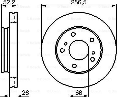 BOSCH 0 986 478 485 - Тормозной диск unicars.by