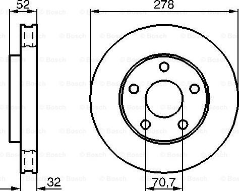 BOSCH 0 986 478 486 - Тормозной диск unicars.by